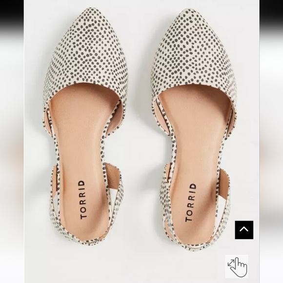 torrid Shoes - TORRID Sling Back Pointed Toe. Size 8.5. Wide Width. Animal Print. Nude/black